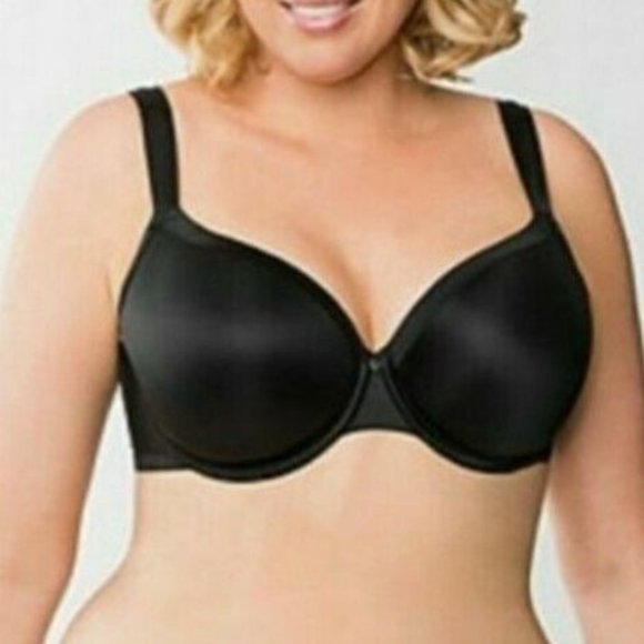 Lane Bryant Cacique Women Bra French Full Coverage Lightly Lined 46DDD Black NEW - Picture 1 of 10